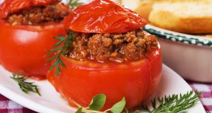 Tomates Recheados de Carne Moída