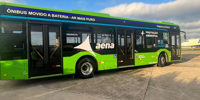 Aeroporto de Congonhas conta com Ônibus 100% elétrico