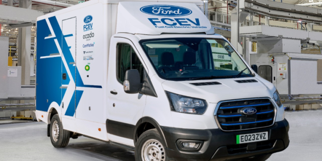 Ford testa E-Transit elétrica com células de combustível de hidrogênio