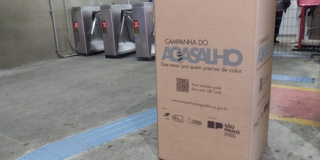 Terminal Jabaquara recebe doações da Campanha do Agasalho 2023