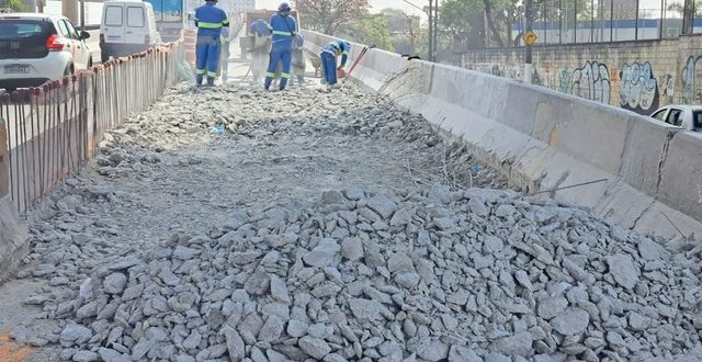 Viaduto Gazeta do Ipiranga recebe obras de recuperação